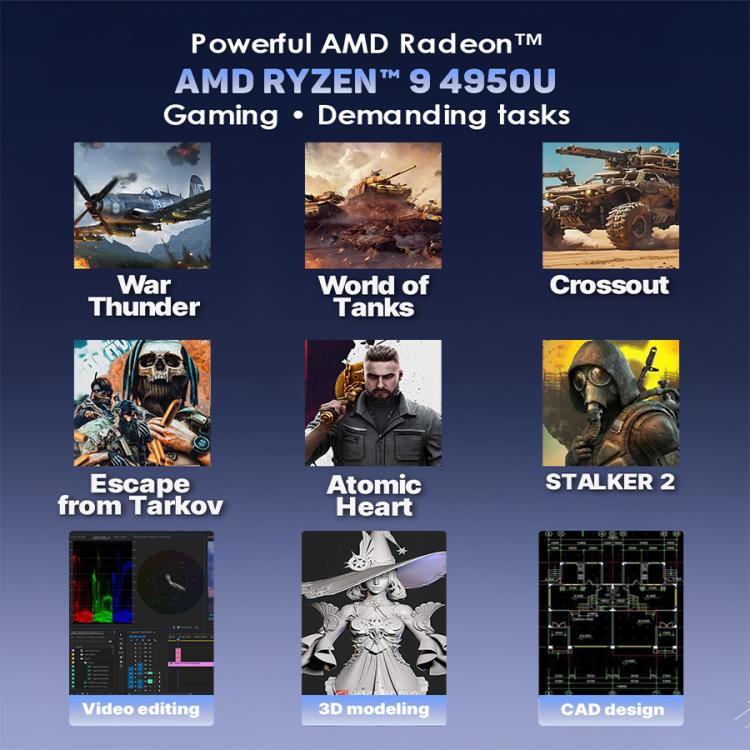 G16 Air 15.6 inch Gaming Laptop, 16GB+512GB, Windows 11 Pro AMD Ryzen 9 4950U Octa Core, US Plug - free shipping - PMc TechLife - Order now!