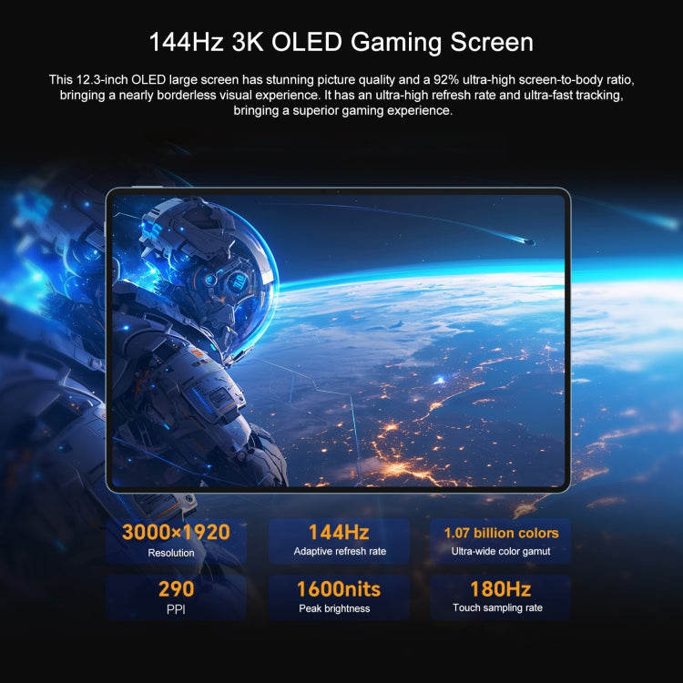 Honor Pad GT Pro WiFi Tablet PC, 12.3 inch 12GB+256GB MagicOS 8.0.1 Qualcomm Snapdragon 8s Gen 3 Octa Core (White) - free shipping - PMc TechLife - Order now!