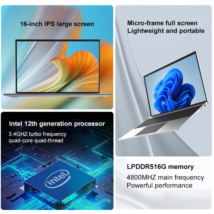 Jumper EZbook S7 Max 16 inch Laptop, 16GB+128GB+512GB, Windows 11 Intel Alder Lake N95 Quad Core, US Plug(Grey) - free shipping - PMC Jewellery - Order now!