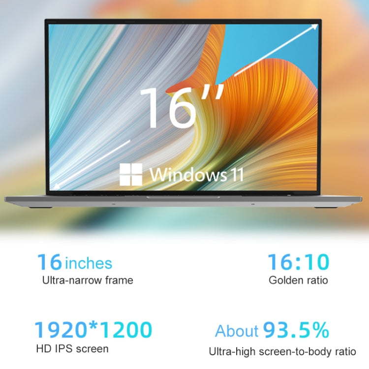 Jumper EZbook S7 Max 16 inch Laptop, 16GB+128GB+512GB, Windows 11 Intel Alder Lake N95 Quad Core, US Plug(Grey) - free shipping - PMC Jewellery - Order now!