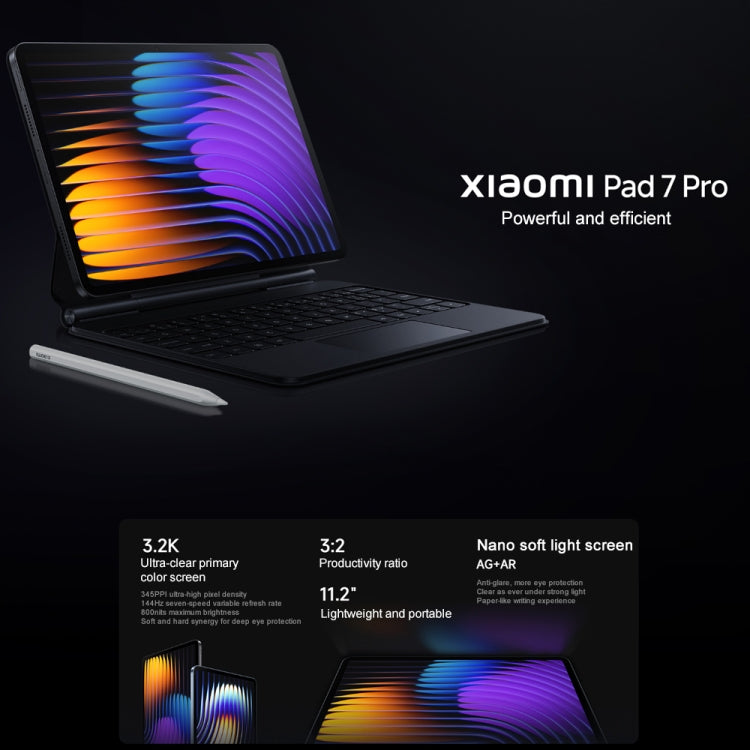 Xiaomi Pad 7 Pro 11.2 inch Soft Light Screen, 12GB+256GB, HyperOS 2 Qualcomm Snapdragon 8s Gen3 Octa Core (Blue) - free shipping - PMc TechLife - Order now!