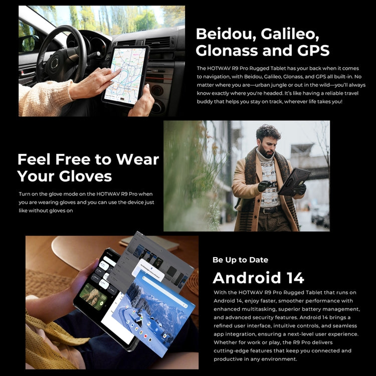 HOTWAV Tab R9 Pro IP68/IP69K Rugged Tablet, 6GB+256GB, 11 inch Android 14 Unisoc T606 Octa Core 4G Network, Global Version with Google Play, EU Plug (Black Red) - free shipping - PMC TechLife - Order now!