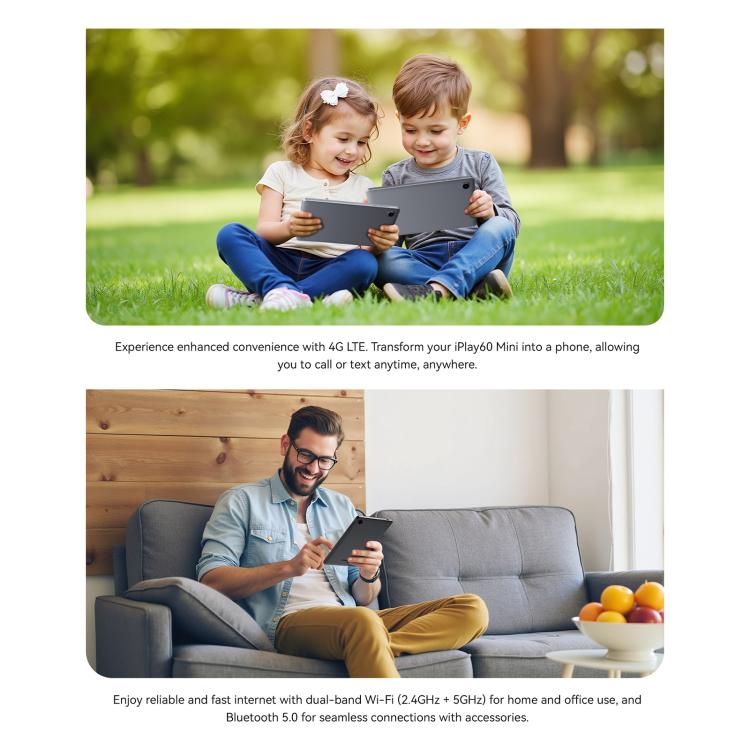 ALLDOCUBE iPlay 60 mini 4G LTE Tablet PC, 4GB+64GB, 8.68 inch Android 15 Unisoc T606 Octa Core Support Dual SIM (Grey) - free shipping - PMc TechLife - Order now!