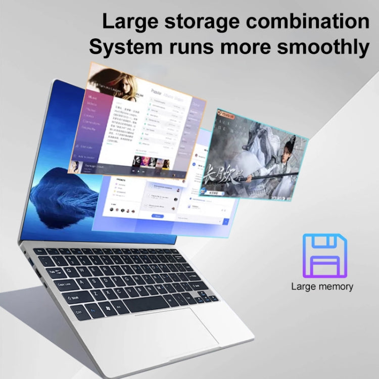 14.1 inch Portable Laptop, 6GB+512GB, Windows 11 Intel Celeron N4000 Dual Core, UK Plug - free shipping - PMc TechLife - Order now!