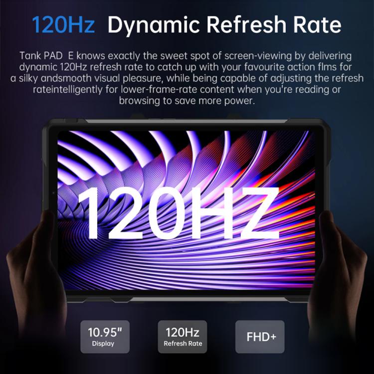 Unihertz 8849 Tank Pad E Rugged Tablet PC & Projector, 12GB+512GB, 10.95 inch Android 14 MT6789 Octa Core 4G Network, EU Plug (Black) - free shipping - PMc TechLife - Order now!