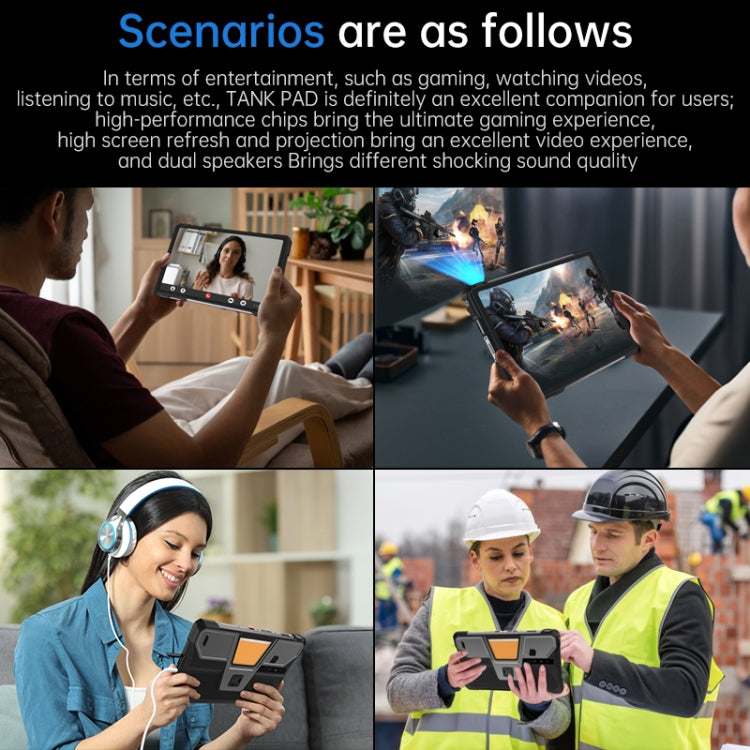 Unihertz 8849 Tank Pad Rugged Tablet PC & Projector, 16GB+512GB, 10.95 inch Android 14 Dimensity 8200 Octa Core 5G Network, EU Plug (Black) - free shipping - PMC TechLife - Order now!