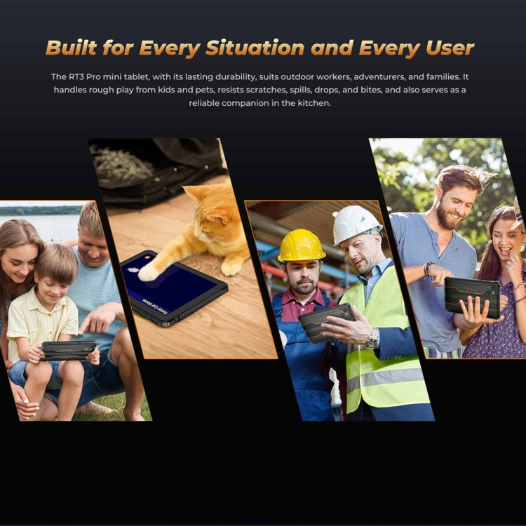 OUKITEL RT3 Pro 4G Network IP68/IP69K Rugged Tablet, 4GB+128GB, 8.0 inch Android 14 MediaTek G81 Octa-Core Support Dual SIM, EU Plug (Black) - free shipping - PMC Jewellery - Order now!