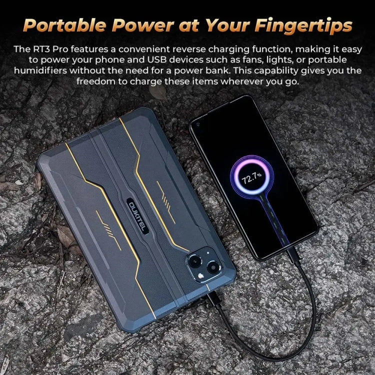 OUKITEL RT3 Pro 4G Network IP68/IP69K Rugged Tablet, 4GB+128GB, 8.0 inch Android 14 MediaTek G81 Octa-Core Support Dual SIM, EU Plug (Black) - free shipping - PMC Jewellery - Order now!