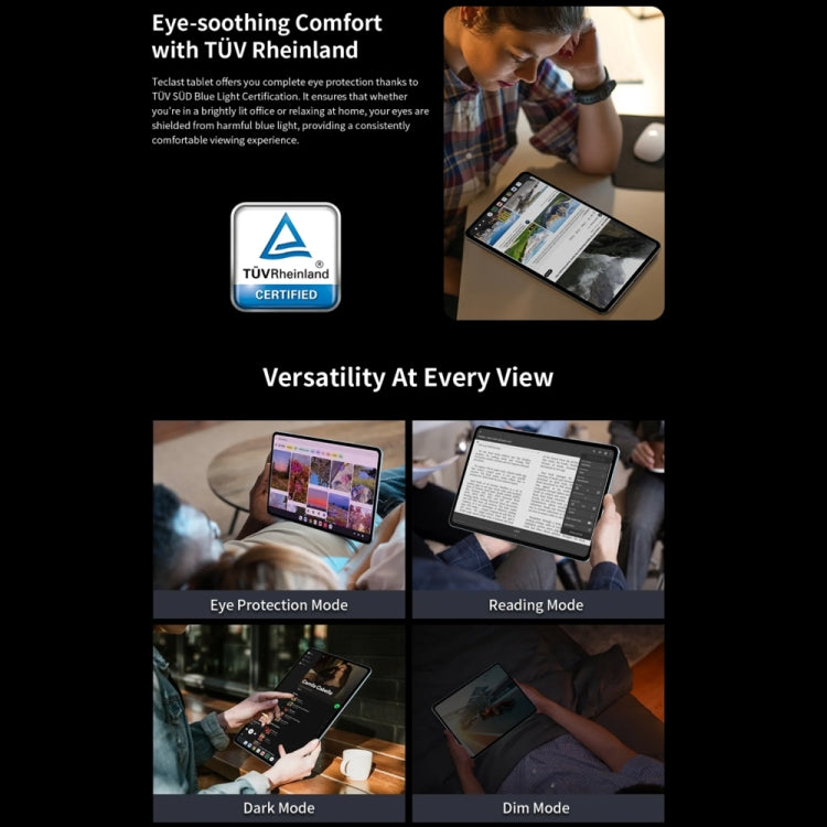 Teclast T60 Plus 4G LTE Tablet PC, 6GB+128GB, 12 inch Android 14 MediaTek Helio G88 Octa Core, Support Dual SIM - free shipping - PMc TechLife - Order now!