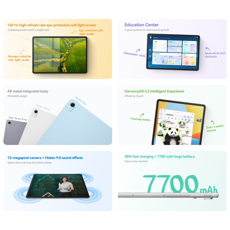 HUAWEI MatePad 11.5 2024, WiFi 8GB+256GB 120Hz HarmonyOS 4.2 Histen 9.0 Hisilicon Kirin 8000 (Silver) - free shipping - PMc TechLife - Order now!