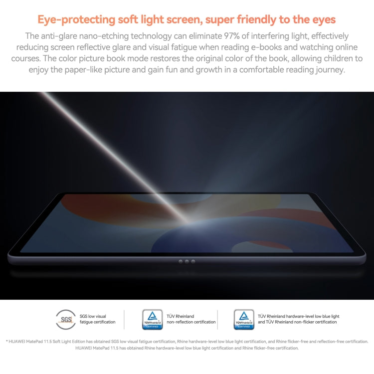 HUAWEI MatePad 11.5 2024, WiFi Soft Light Screen 8GB+128GB 120Hz HarmonyOS 4.2 Histen 9.0 Hisilicon Kirin 8000 (Grey) - free shipping - PMc TechLife - Order now!