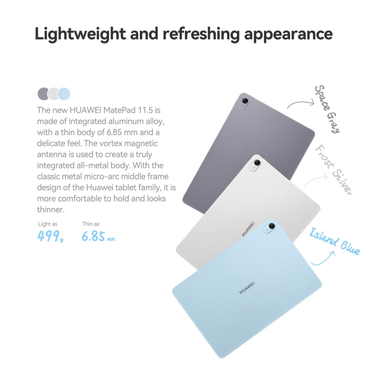 HUAWEI MatePad 11.5 2024, WiFi Soft Light Screen 8GB+128GB 120Hz HarmonyOS 4.2 Histen 9.0 Hisilicon Kirin 8000 (Grey) - free shipping - PMc TechLife - Order now!