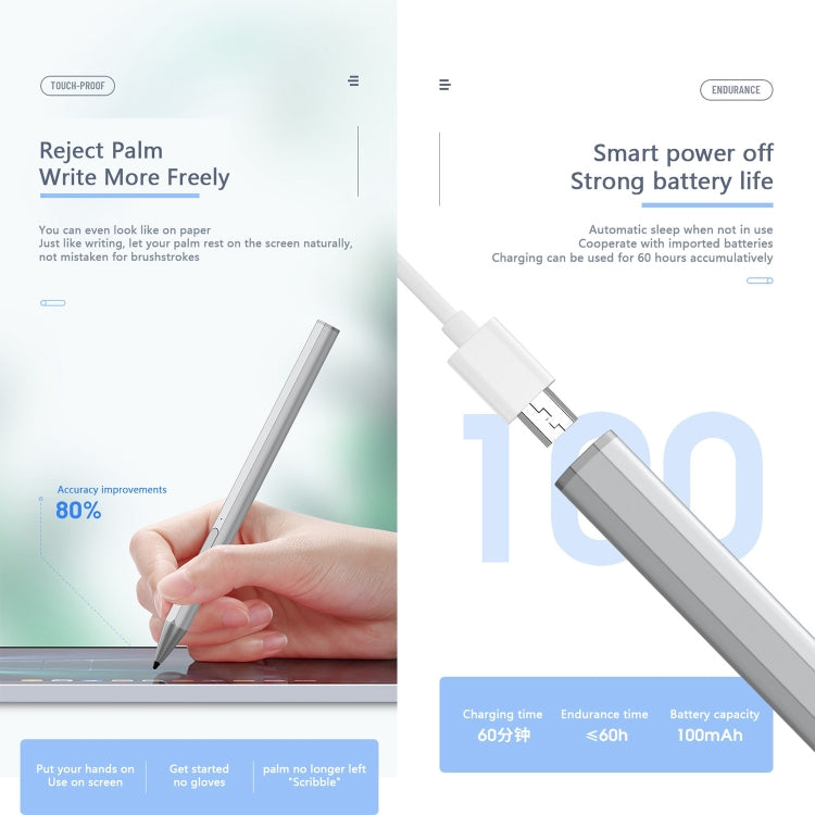 WR18 4096 Micro USB Pressure-Sensitive Stylus Pen(Black) - Stylus Pen by PMC TechLife | Online Shopping South Africa | PMC TechLife | Buy Now Pay Later Mobicred