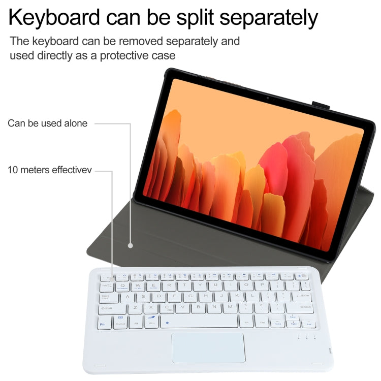 A500-A Detachable Bluetooth Keyboard Ultrathin Horizontal Flip Leather Tablet Case with Touchpad & Holder for Samsung Galaxy Tab A7 10.4 (2020) T500 / T505(Gold) - Samsung Keyboard by PMC TechLife | Online Shopping South Africa | PMC TechLife | Buy Now Pay Later Mobicred