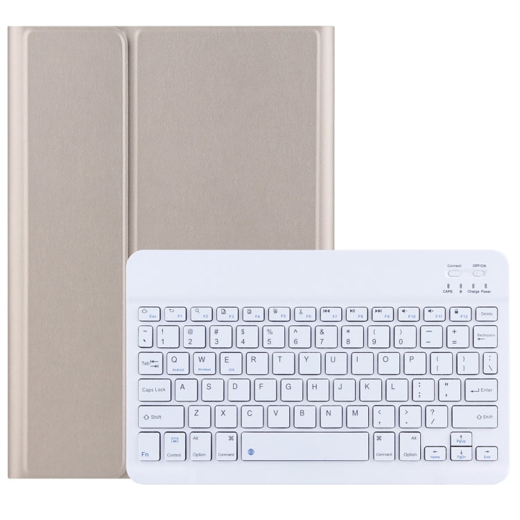 DY-M10ReL 2 in 1 Removable Bluetooth Keyboard + Protective Leather Tablet Case with Holder for Lenovo Tab M10 FHD REL(Gold) - Lenovo Keyboard by PMC TechLife | Online Shopping South Africa | PMC TechLife