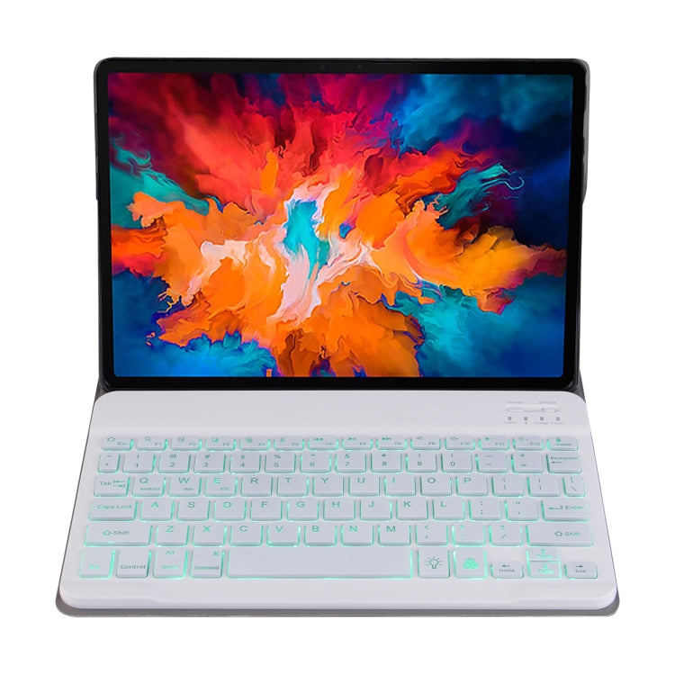 DY-P10-S 2 in 1 Removable Bluetooth Keyboard + Protective Leather Tablet Case with Backlight & Holder for Lenovo Tab P10 10.1 inch(Rose Gold) - Lenovo Keyboard by PMC TechLife | Online Shopping South Africa | PMC TechLife