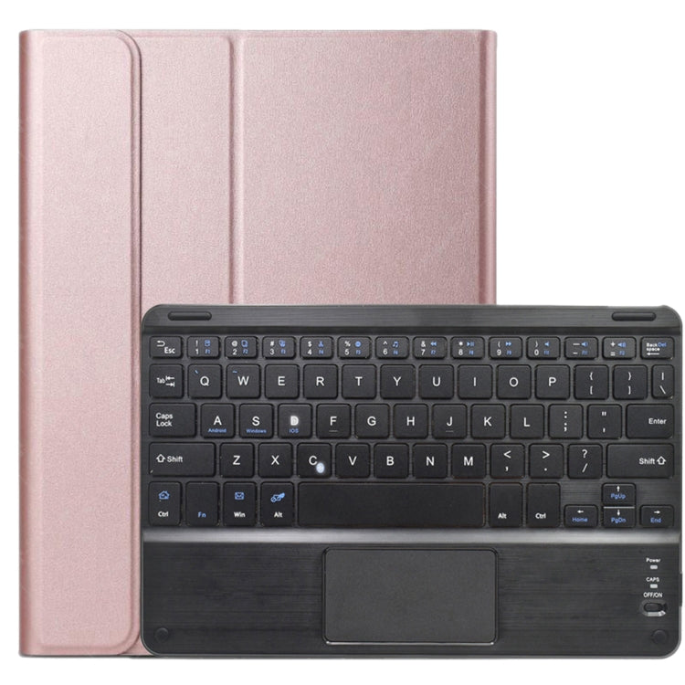 DY-E10 2 in 1 Removable Bluetooth Keyboard + Protective Leather Tablet Case with Touchpad & Holder for Lenovo Tab E10(Rose Gold) - Lenovo Keyboard by PMC TechLife | Online Shopping South Africa | PMC TechLife