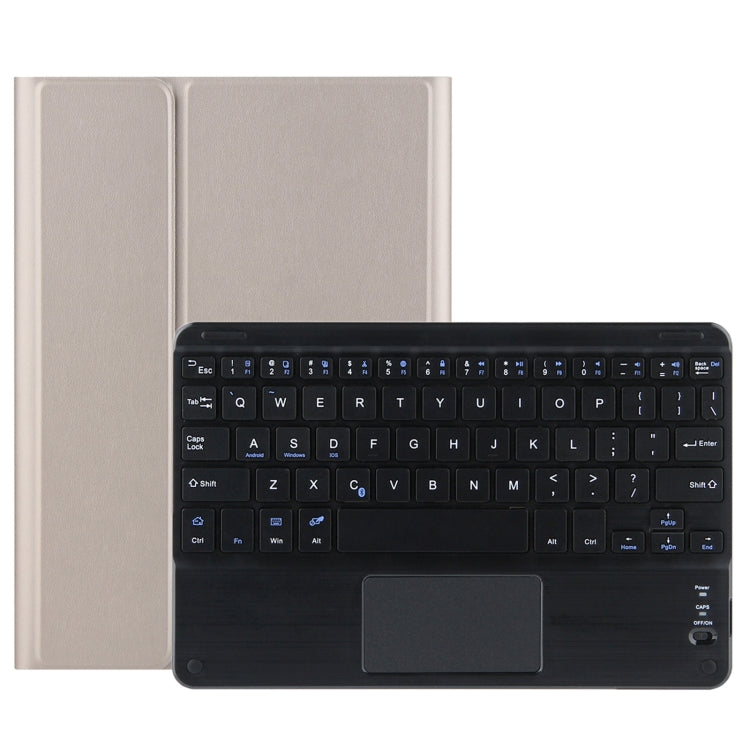 DY-M10ReL-C 2 in 1 Removable Bluetooth Keyboard + Protective Leather Tablet Case with Touchpad & Holder for Lenovo Tab M10 FHD REL(Gold) - Lenovo Keyboard by PMC TechLife | Online Shopping South Africa | PMC TechLife