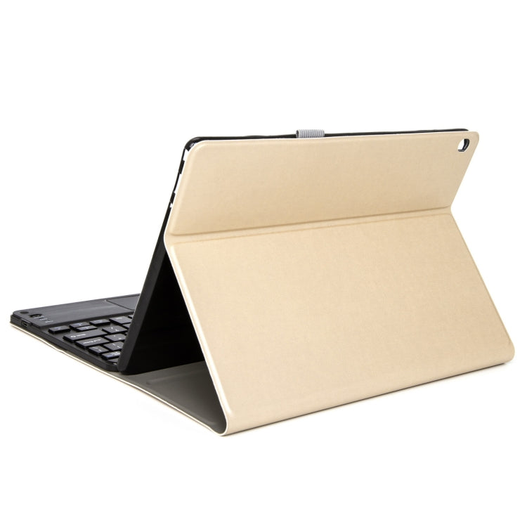 DY-M10ReL-C 2 in 1 Removable Bluetooth Keyboard + Protective Leather Tablet Case with Touchpad & Holder for Lenovo Tab M10 FHD REL(Gold) - Lenovo Keyboard by PMC TechLife | Online Shopping South Africa | PMC TechLife