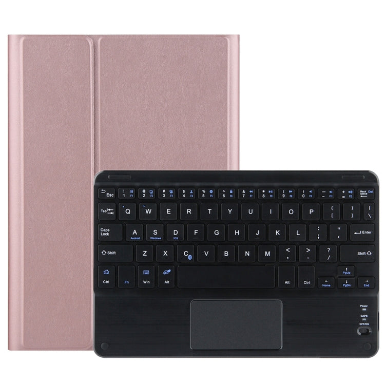 DY-P10-C 2 in 1 Removable Bluetooth Keyboard + Protective Leather Tablet Case with Touchpad & Holder for Lenovo Tab P10 10.1 inch(Rose Gold) - Lenovo Keyboard by PMC TechLife | Online Shopping South Africa | PMC TechLife