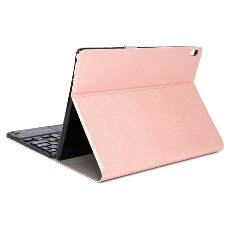 DY-P10-C 2 in 1 Removable Bluetooth Keyboard + Protective Leather Tablet Case with Touchpad & Holder for Lenovo Tab P10 10.1 inch(Rose Gold) - Lenovo Keyboard by PMC TechLife | Online Shopping South Africa | PMC TechLife