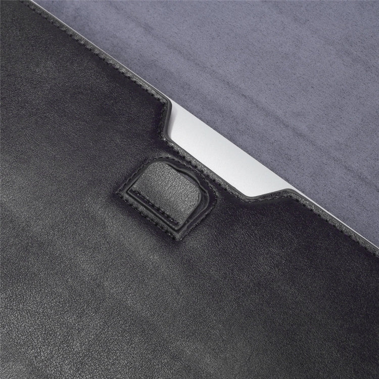 Universal Envelope Style PU Leather Case with Holder for Ultrathin Notebook Tablet PC 15.4 inch, Size: 39x28x1.5cm(Black) - 15 inch by PMC TechLife | Online Shopping South Africa | PMC TechLife | Buy Now Pay Later Mobicred