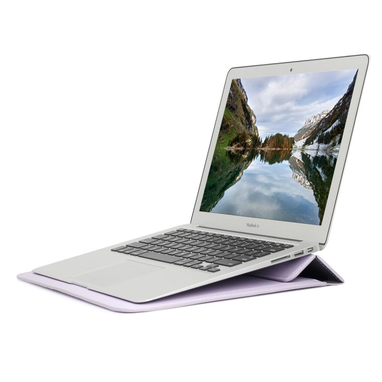 Universal Envelope Style PU Leather Case with Holder for Ultrathin Notebook Tablet PC 15.4 inch, Size: 39x28x1.5cm(Purple) - 15 inch by PMC TechLife | Online Shopping South Africa | PMC TechLife | Buy Now Pay Later Mobicred