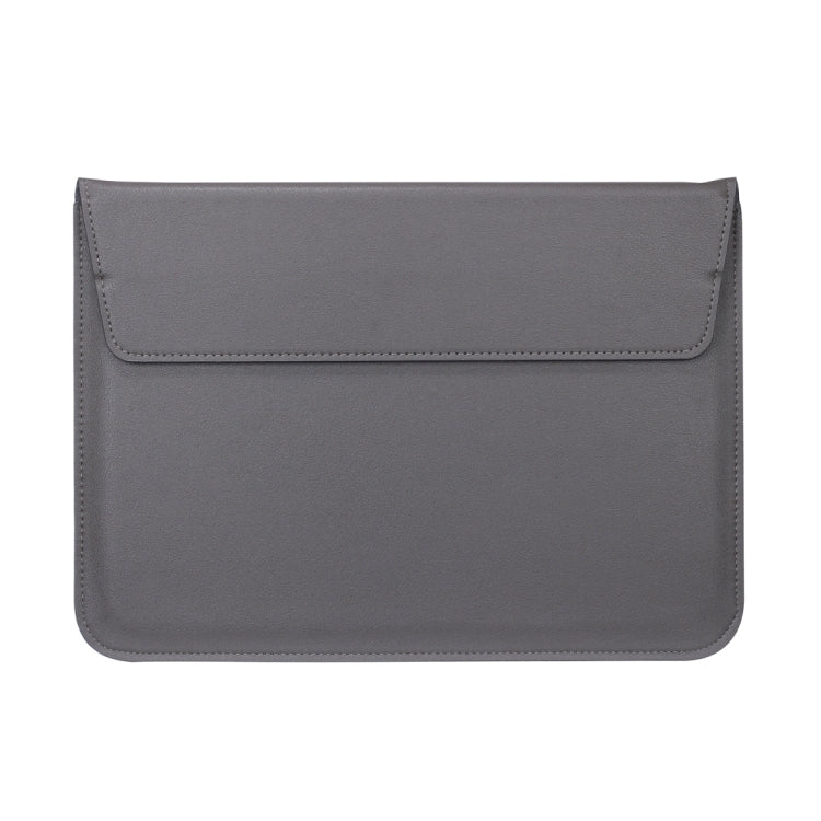 Universal Envelope Style PU Leather Case with Holder for Ultrathin Notebook Tablet PC 13.3 inch, Size: 35x25x1.5cm(Grey) - 13 inch by PMC TechLife | Online Shopping South Africa | PMC TechLife | Buy Now Pay Later Mobicred