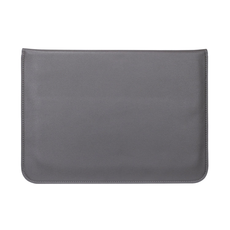 Universal Envelope Style PU Leather Case with Holder for Ultrathin Notebook Tablet PC 13.3 inch, Size: 35x25x1.5cm(Grey) - 13 inch by PMC TechLife | Online Shopping South Africa | PMC TechLife | Buy Now Pay Later Mobicred