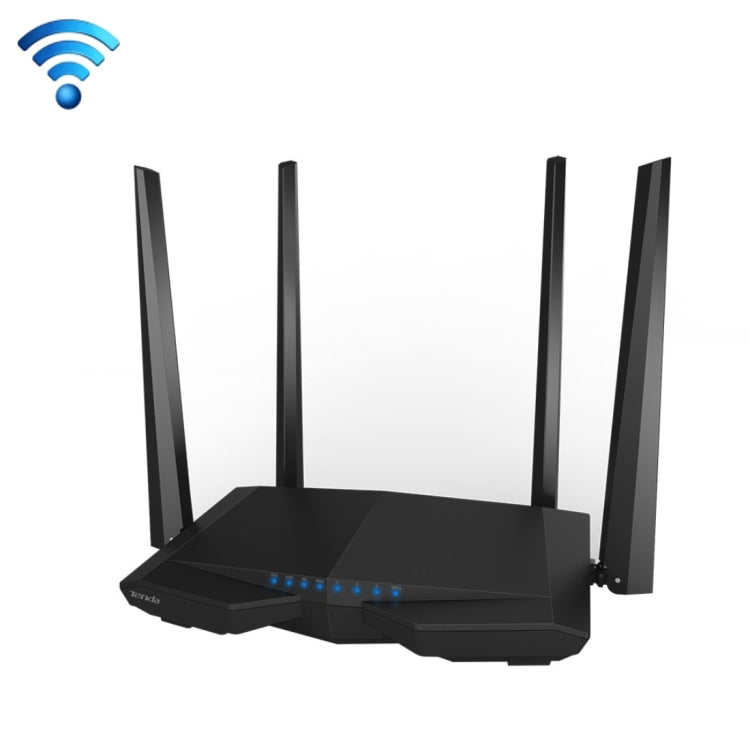 Tenda AC6 AC1200 Smart Dual-Band Wireless Router 5GHz 867Mbps + 2.4GHz 300Mbps WiFi Router with 4*5dBi External Antennas(Black) - free shipping - PMC Jewellery - Order now!