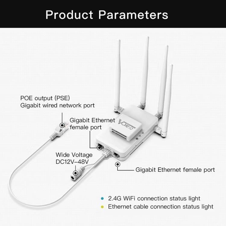 VONETS VAR600-H 600Mbps Wireless Bridge WiFi Repeater, With 4 Antennas + DC Adapter Set - free shipping - PMC Jewellery - Order now!