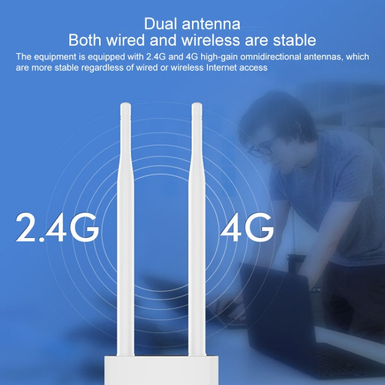 COMFAST CF-E5 300Mbps 4G Outdoor Waterproof Signal Amplifier Wireless Router Repeater WIFI Base Station with 2 Antennas, Asia Pacific Version - free shipping - PMC Jewellery - Order now!