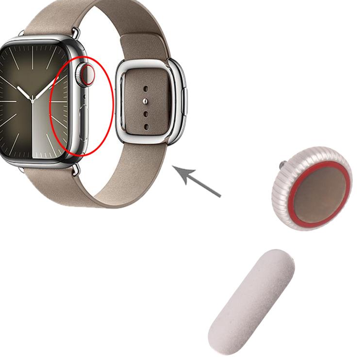 For Apple Watch Series 9 41mm / 45mm LTE Version Watch Crown Nut / Power Button Set (Starlight) - free shipping - PMc TechLife - Order now!