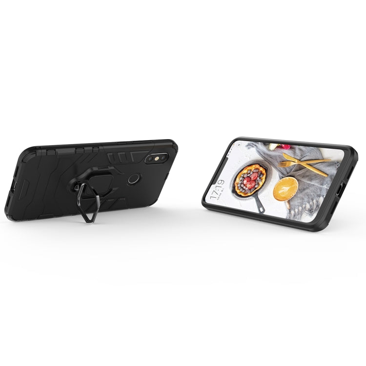 PC + TPU Shockproof Protective Case with Magnetic Ring Holder for Xiaomi Mi 8(Black) - Xiaomi Cases by PMC TechLife | Online Shopping South Africa | PMC TechLife