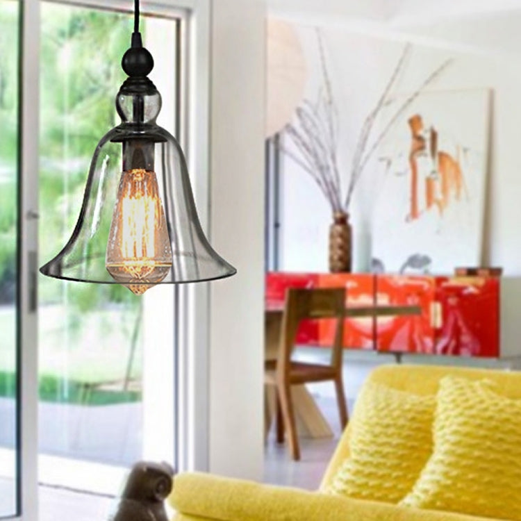 E27 Retro Industrial Hanging Lamp Small Bell Transparent Glass Pendant Light (Warm White) - Celling Lights & Chandeliers by YWXLight | Online Shopping South Africa | PMC TechLife | Buy Now Pay Later Mobicred