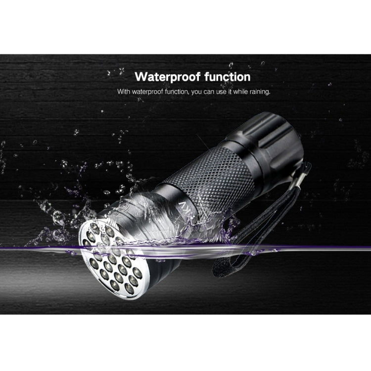 UV 21 LEDs 395NM Ultra Violet Torch LED Flashlight Light Lamp Detector for Dog Urine Pet Stains - LED Flashlight by PMC TechLife | Online Shopping South Africa | PMC TechLife
