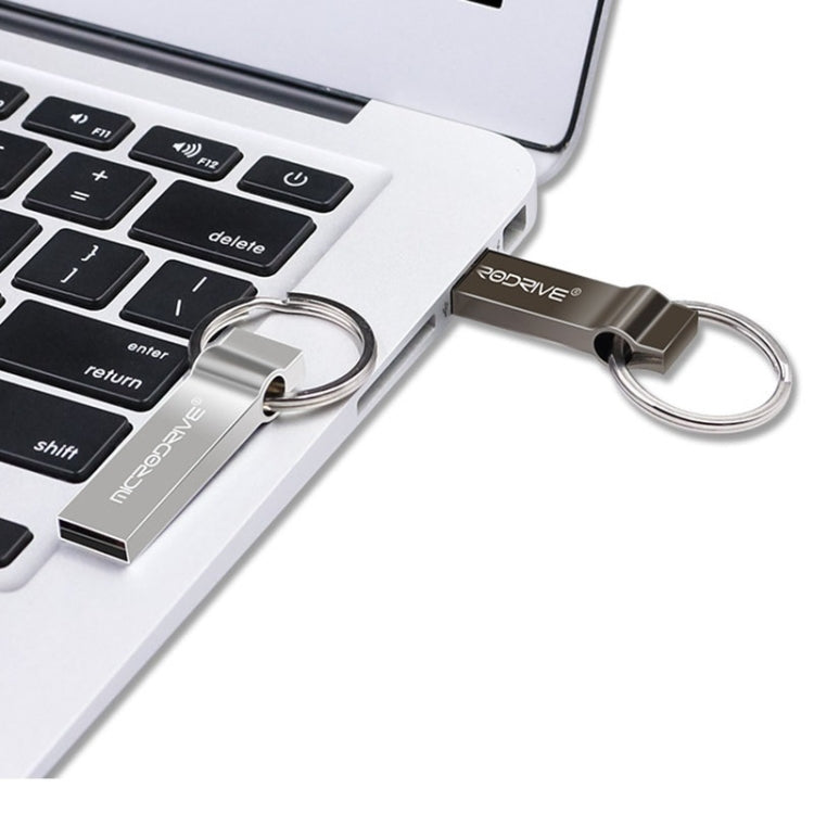 MicroDrive 64GB USB 2.0 Metal Keychain U Disk (Black) - USB Flash Drives by MicroDrive | Online Shopping South Africa | PMC TechLife | Buy Now Pay Later Mobicred