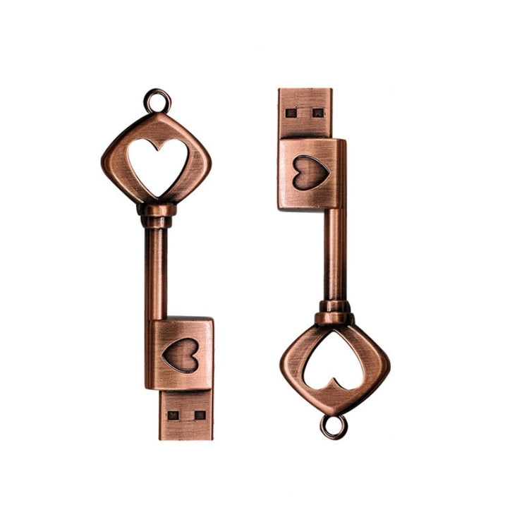 MicroDrive 32GB USB 2.0 Copper Love Key U Disk - USB Flash Drives by MicroDrive | Online Shopping South Africa | PMC TechLife | Buy Now Pay Later Mobicred