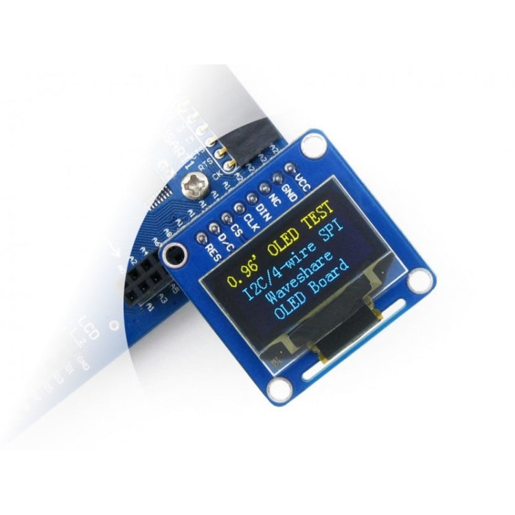 Waveshare 0.96 inch 128*64 OLED (B), SPI/I2C Interfaces, Straight Vertical Pinheader - Modules Expansions Accessories by Waveshare | Online Shopping South Africa | PMC TechLife | Buy Now Pay Later Mobicred