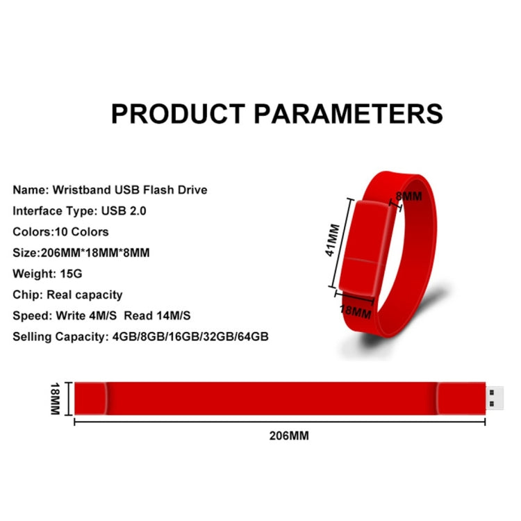 MicroDrive 32GB USB 2.0 Fashion Bracelet Wristband U Disk (Blue) - USB Flash Drives by MicroDrive | Online Shopping South Africa | PMC TechLife | Buy Now Pay Later Mobicred