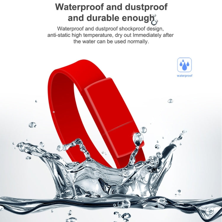 MicroDrive 64GB USB 2.0 Fashion Bracelet Wristband U Disk (Orange) - USB Flash Drives by MicroDrive | Online Shopping South Africa | PMC TechLife | Buy Now Pay Later Mobicred