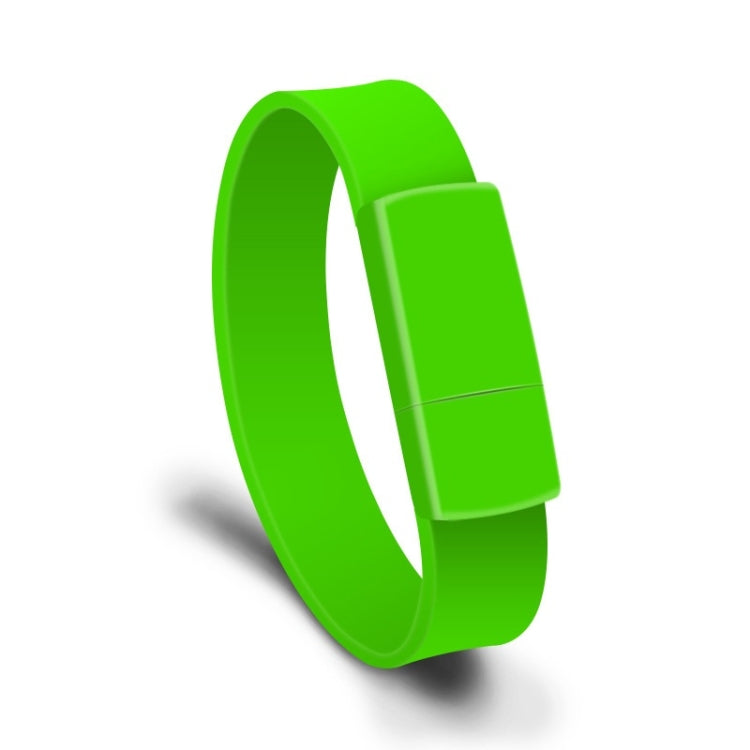 MicroDrive 128GB USB 2.0 Fashion Bracelet Wristband U Disk (Green) - free shipping - PMC Jewellery - Order now!