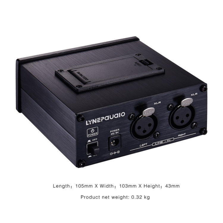 LINEPAUDIO B982 Power Amplifier Instrument Drummer Earphone Monitor Signal Amplifier, Dual XLR Input (Black) - free shipping - PMC Jewellery - Order now!
