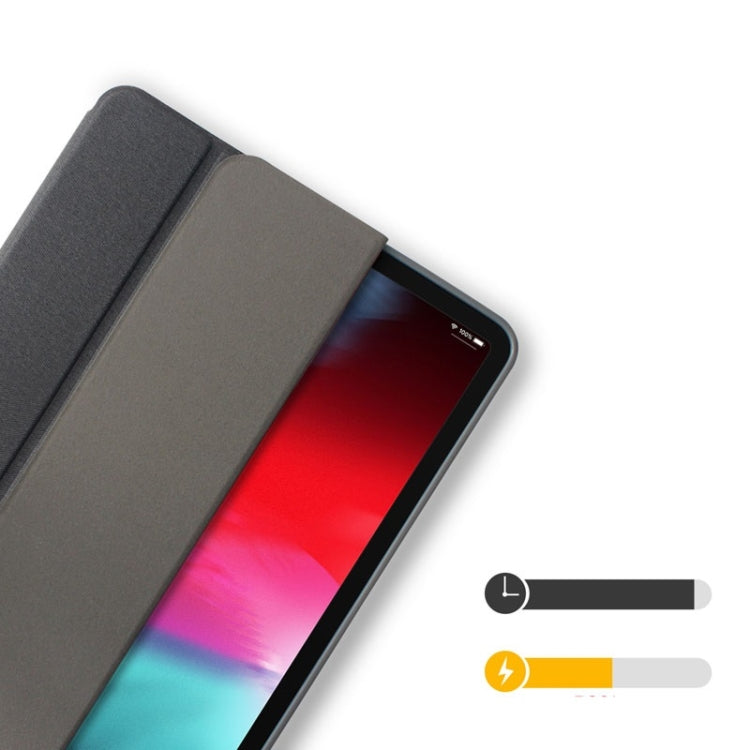 Mutural Exquisite Series Cloth Texture PU+TPU Leather Case for iPad Pro 12.9 inch (2018), with 3-Fold Holder & Pen Slot & Sleep & Wake-up Function - free shipping - PMC TechLife - Order now!