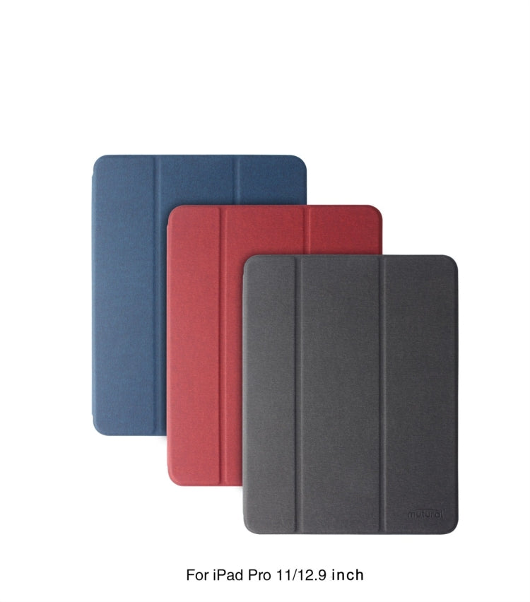 Mutural Exquisite Series Cloth Texture PU+TPU Leather Case for iPad Pro 12.9 inch (2018), with 3-Fold Holder & Pen Slot & Sleep & Wake-up Function - free shipping - PMC TechLife - Order now!