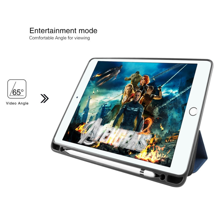 Mutural Exquisite Series Cloth Texture PU+TPU Leather Case for iPad Pro 10.5 inch, with 3-Fold Holder & Pen Slot & Sleep & Wake-up Function(Black) - free shipping - PMC TechLife - Order now!