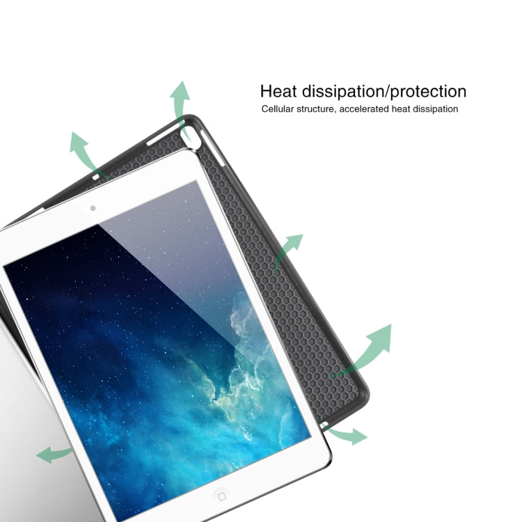 Mutural Exquisite Series Cloth Texture PU+TPU Leather Case for iPad Pro 10.5 inch, with 3-Fold Holder & Pen Slot & Sleep & Wake-up Function(Red) - free shipping - PMC TechLife - Order now!