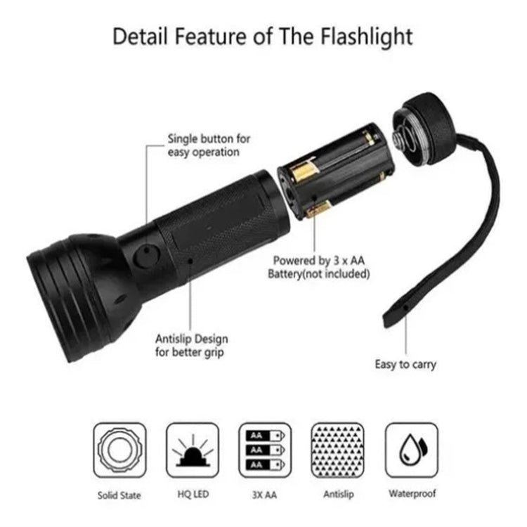 51 LEDs 395nm UV LED Flashlight, Support Detect Pet Urine - LED Flashlight by YWX LIGHT | Online Shopping South Africa | PMC TechLife | Buy Now Pay Later Mobicred