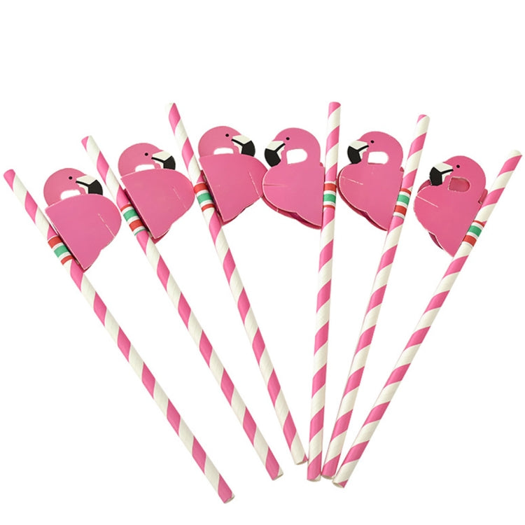 50 PCS 3D Flamingo Jungle Paper Straws Party Decorations Cocktail Straw (Pink) - Drinking Tools by PMC TechLife | Online Shopping South Africa | PMC TechLife | Buy Now Pay Later Mobicred