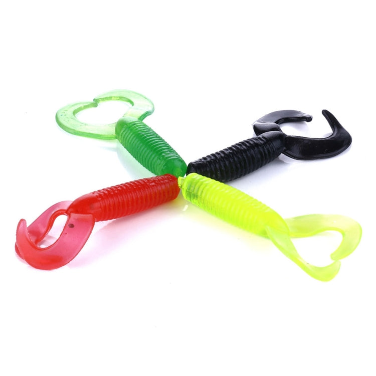 HENGJIA SO105 20 PCS 3.5cm/0.9g Double Tailed Bait Soft Bait for Sea Fishing (Black) - Fishing Lures by HENGJIA | Online Shopping South Africa | PMC TechLife | Buy Now Pay Later Mobicred